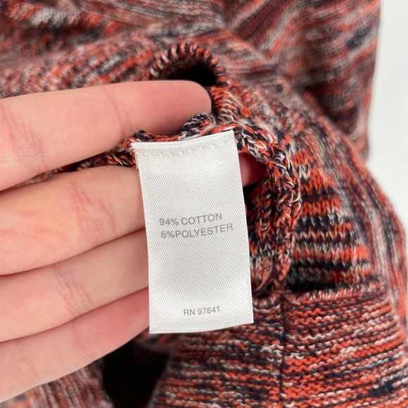 Pure Jill Campari Marled V-Neck Pullover Knit Top Red - Picture 4 of 8